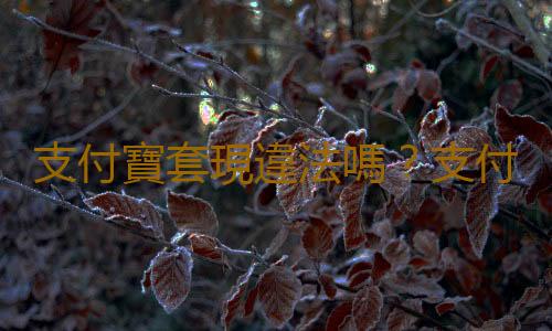 支付寶套現違法嗎？支付寶套現方法