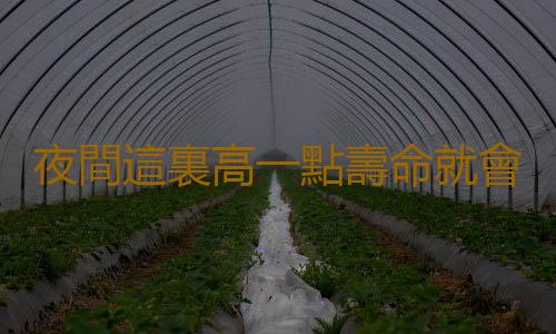 夜間這裏高一點壽命就會長一點